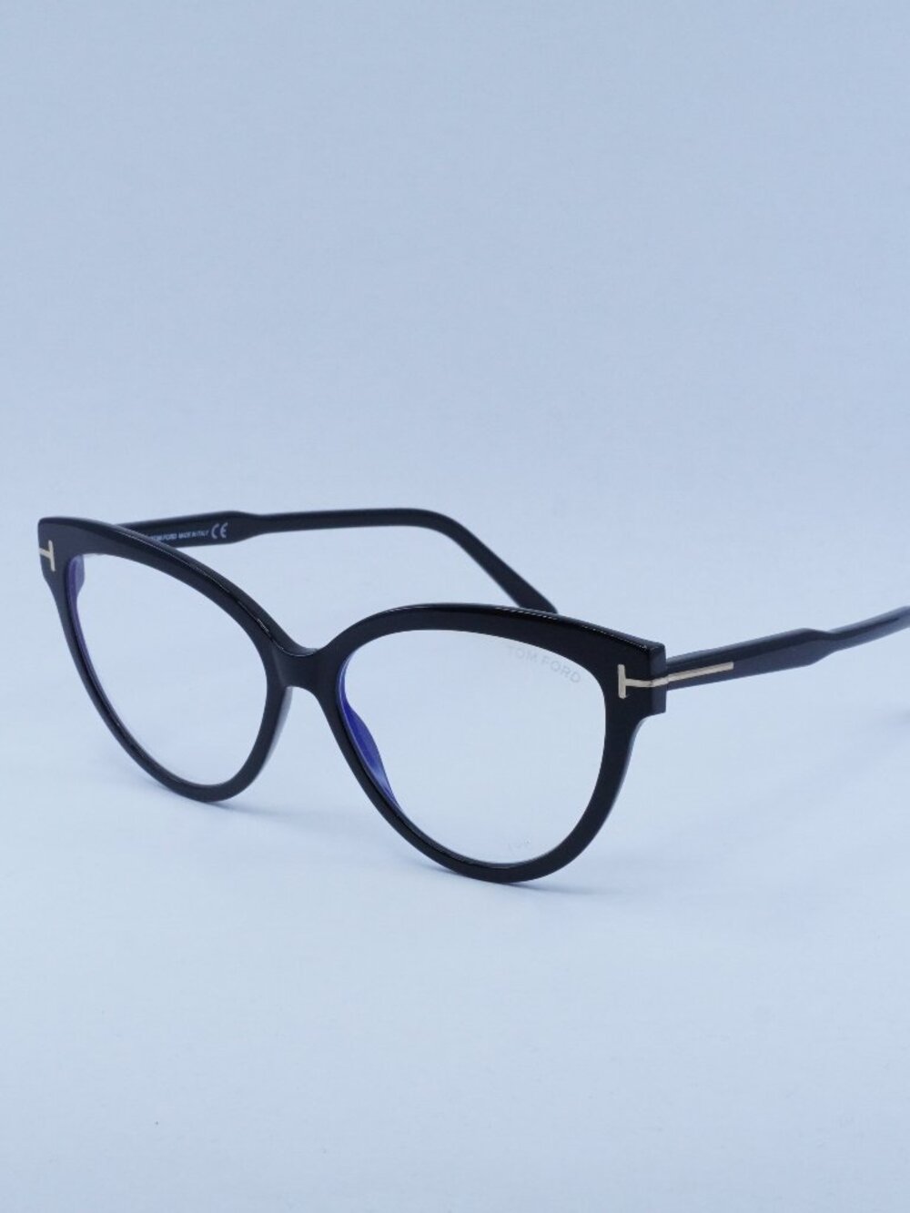 Tom Ford FT5763-B 001 Eyeglasses Black 56mm Cat Eye Frame